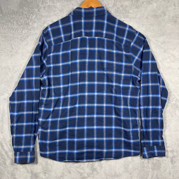 Patagonia Mens Organic Cotton Blue Plaid‎ Button-Up Long-Sleeve Shirt Size M - Picture 8 of 8